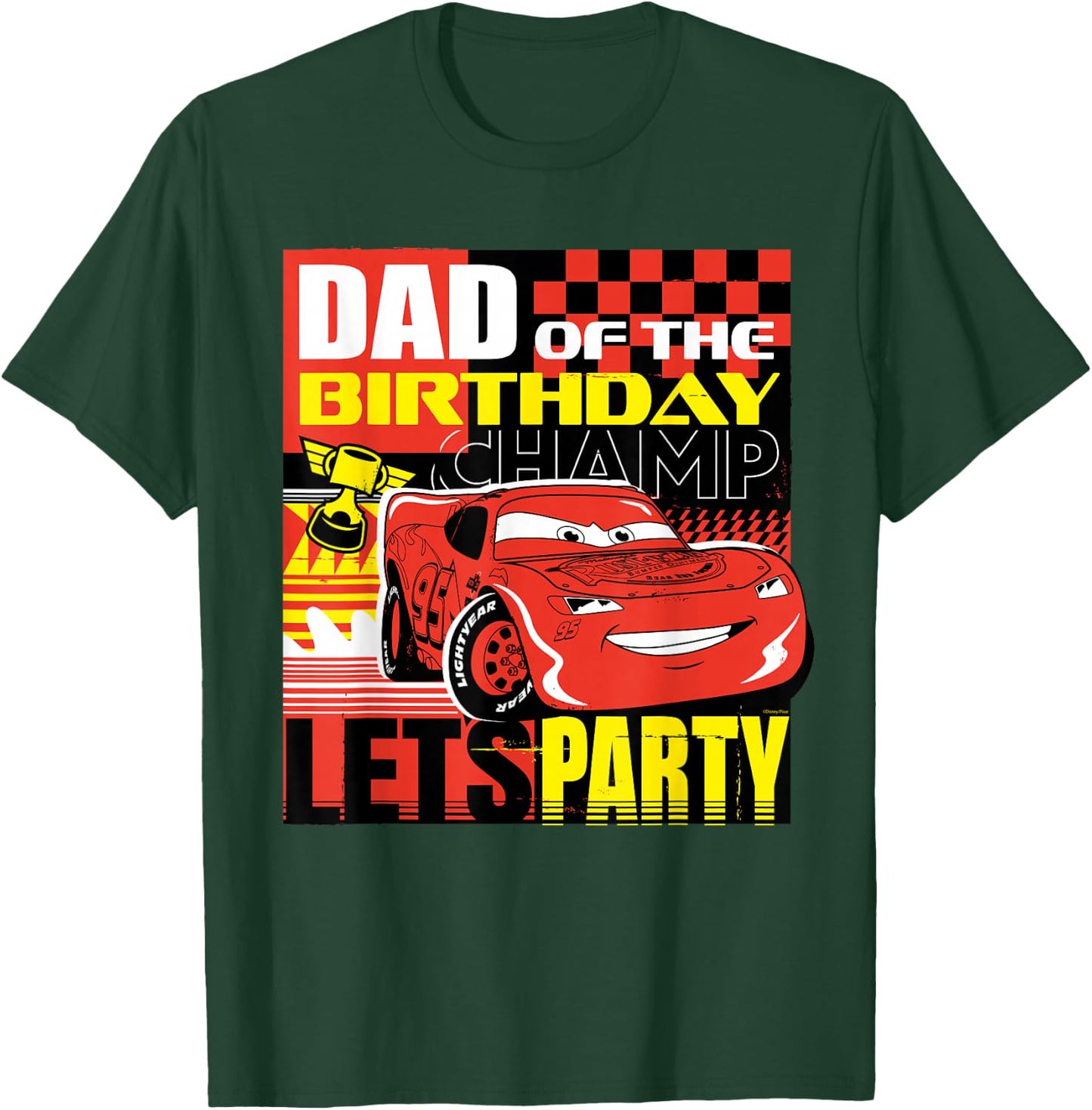 Disney and Pixar’s Cars Dad of the Birthday Champ Party T-Shirt - T-Shirt | Forest