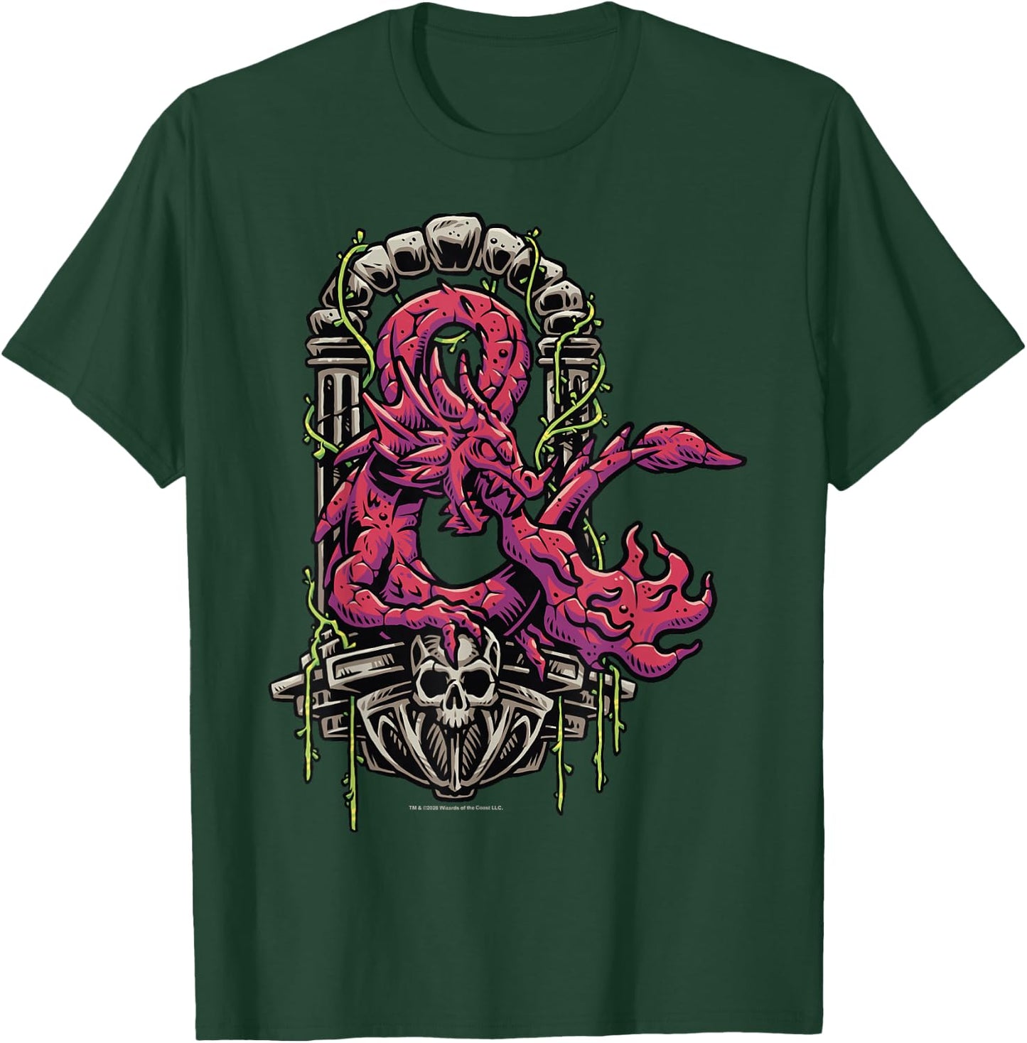 Dungeons & Dragons Altar Dragon Logo T-Shirt - T-Shirt | Forest