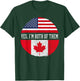 Yes, I'm Both Of Them Proud USA America Canada Flag Gift T-Shirt - T-Shirt | Forest