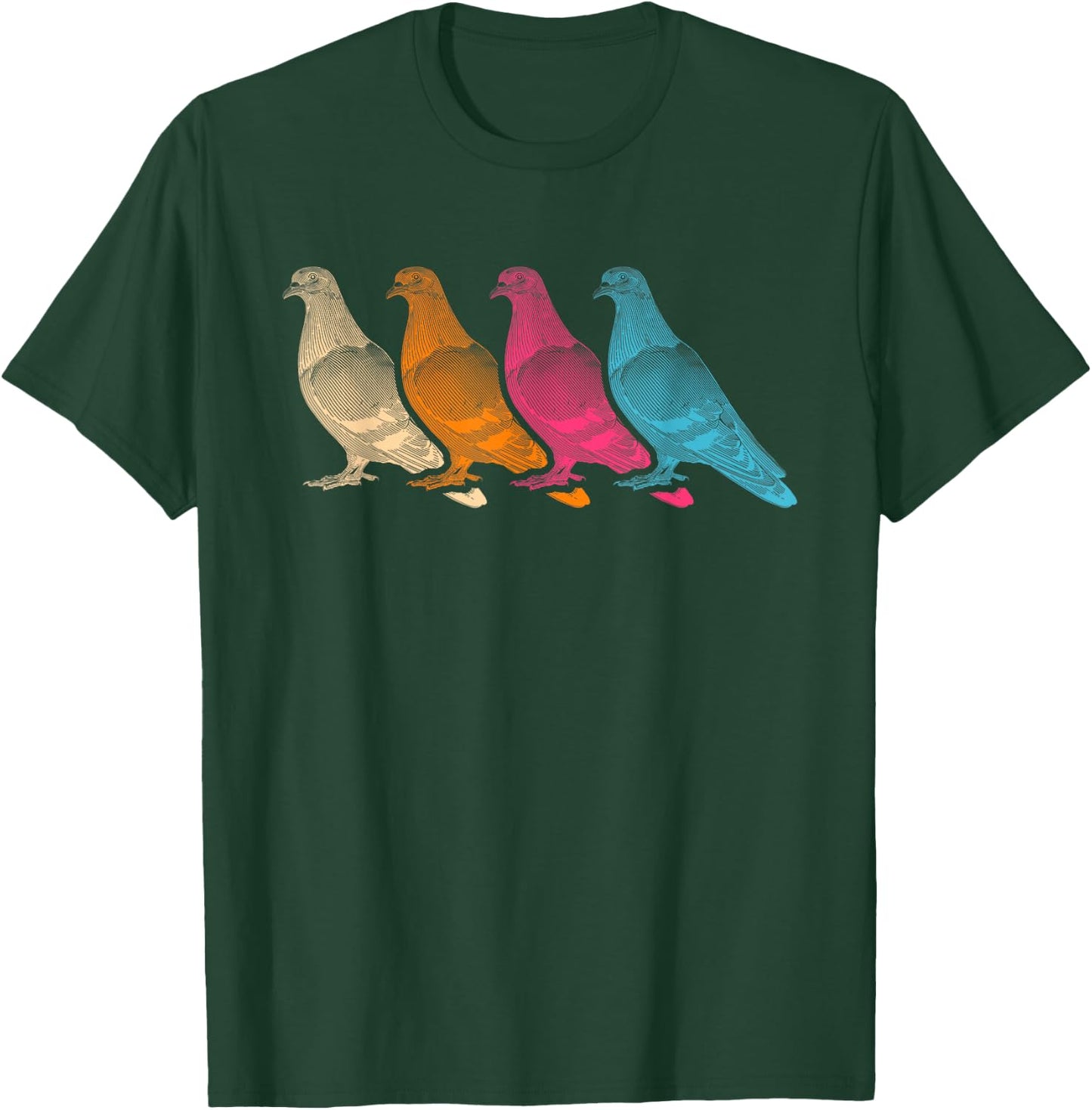 Colorful Pigeon T-Shirt - T-Shirt | Forest