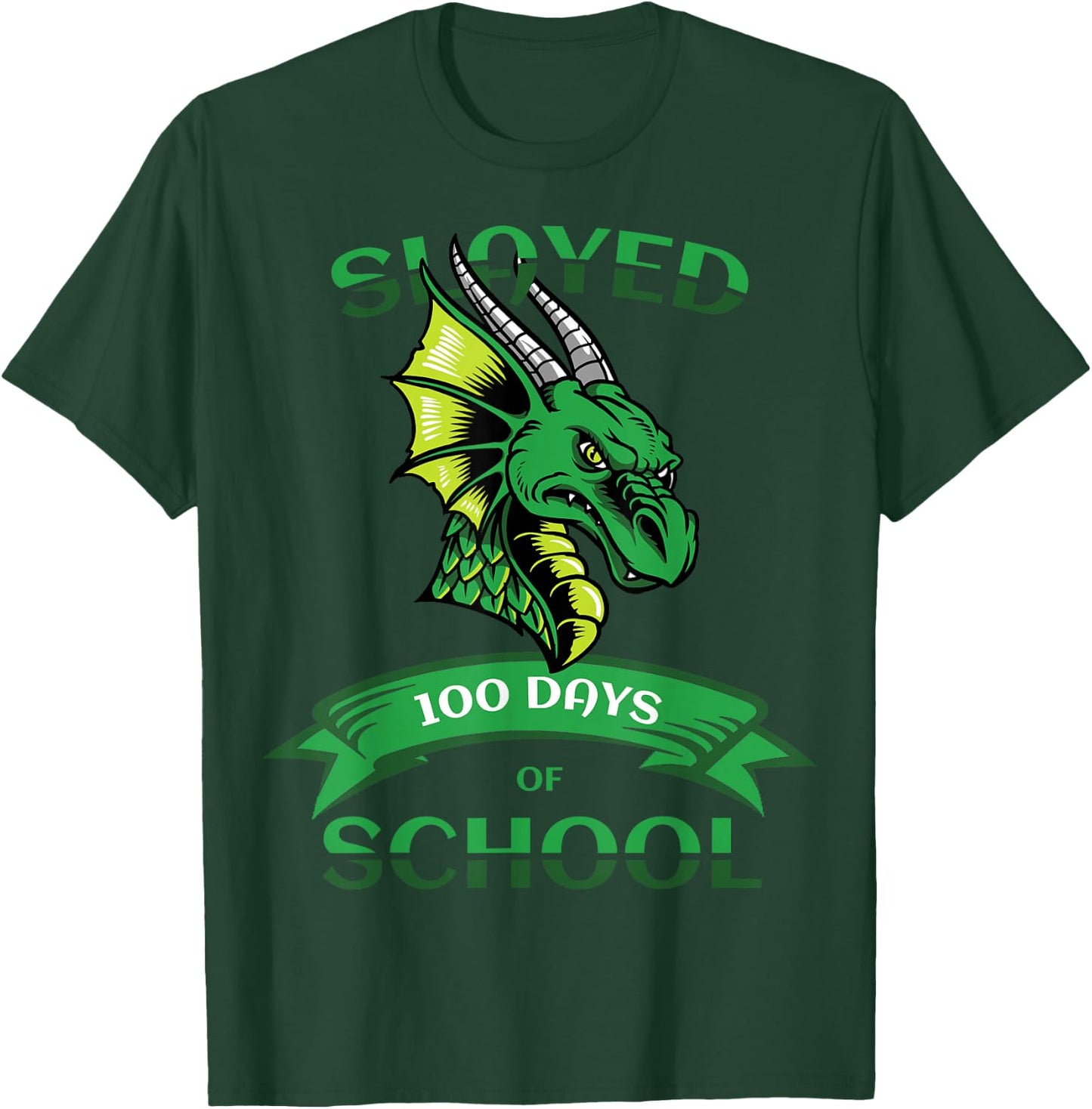 100 Days of School Shirt for Boys Dragon T-Shirt - T-Shirt | Forest