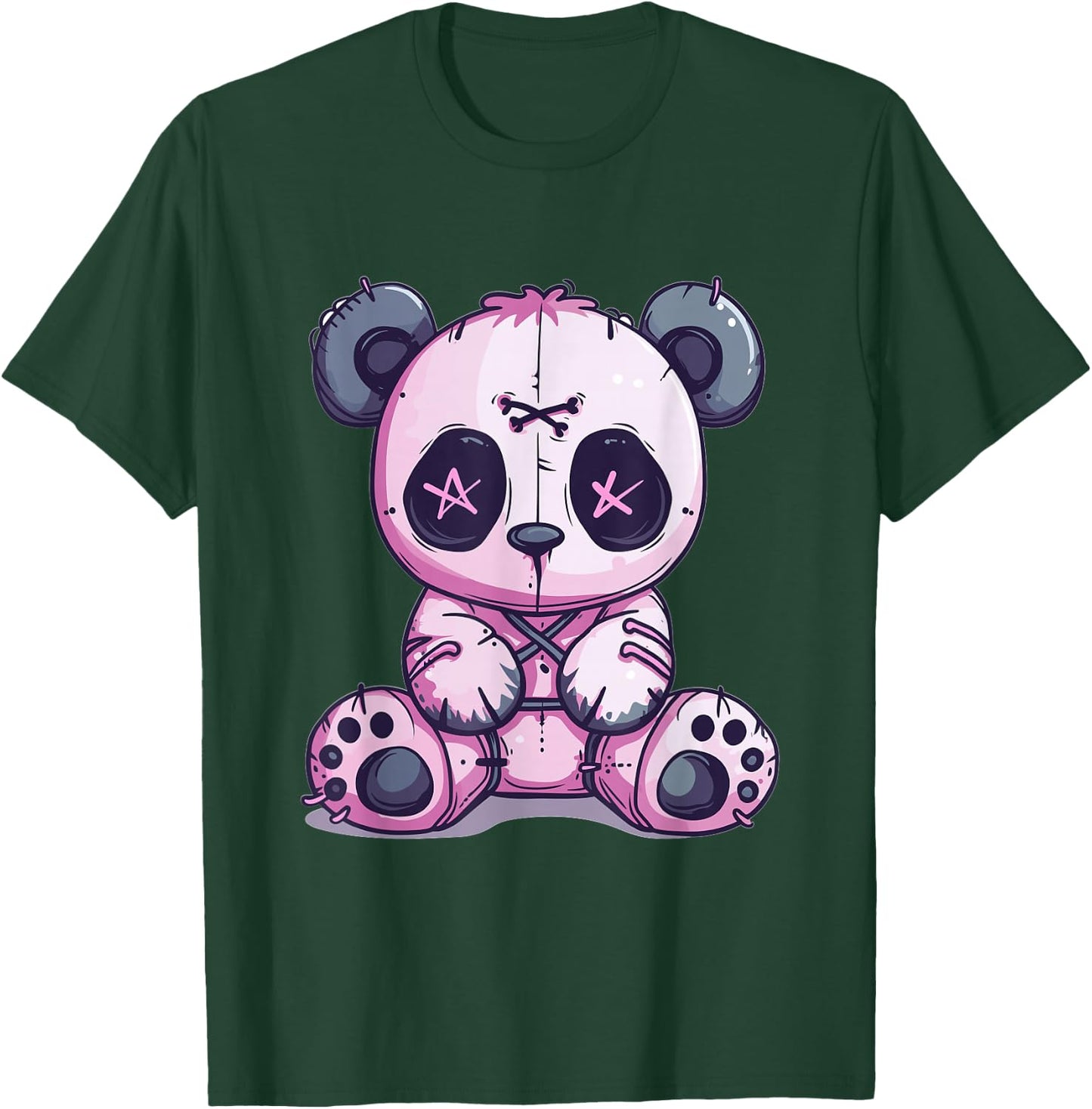 Goth Pastel Cute Creepy Kawaii Panda Voodoo Doll T-Shirt - T-Shirt | Forest
