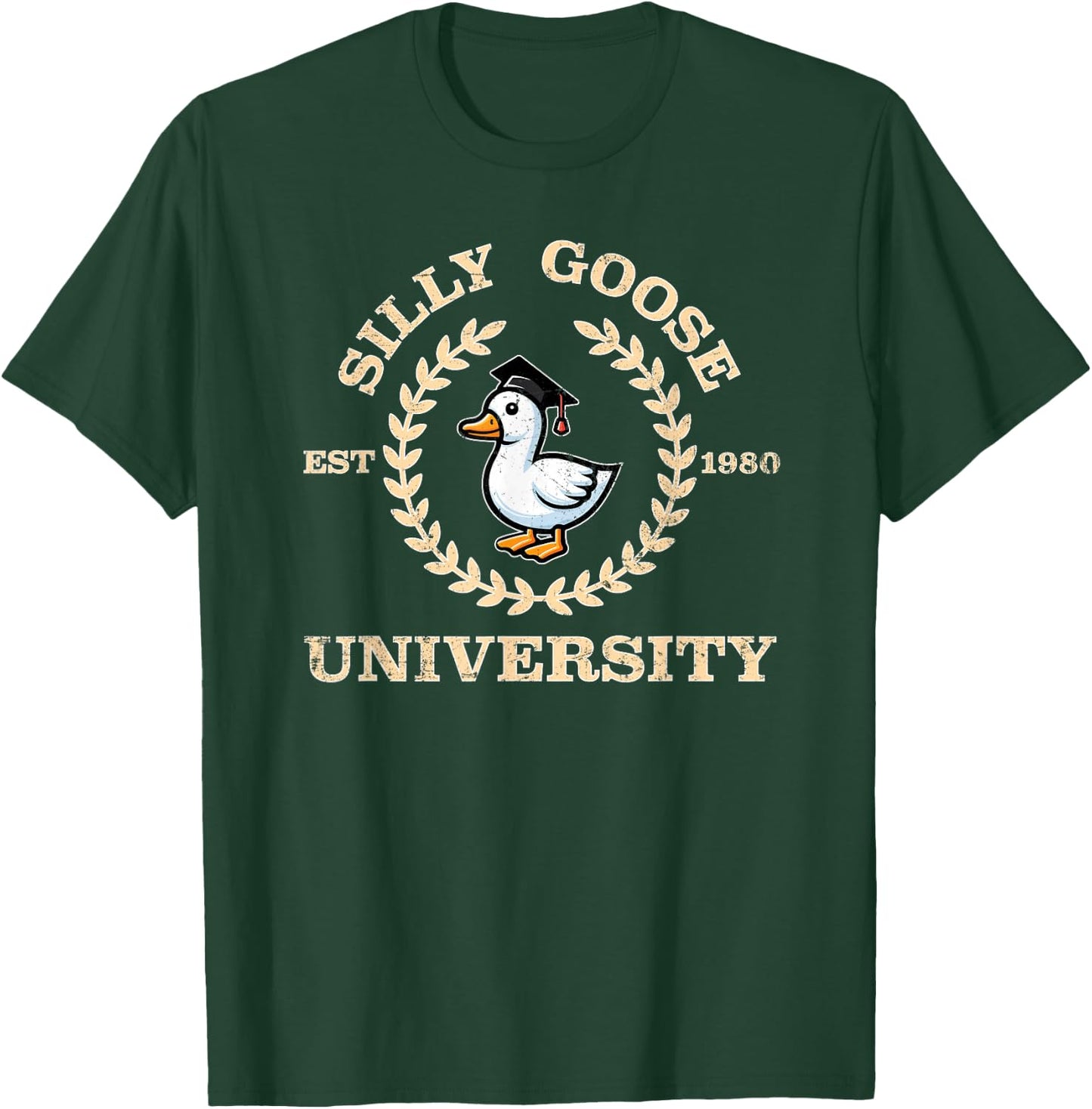 Silly Goose University Vintage T-Shirt - T-Shirt | Forest