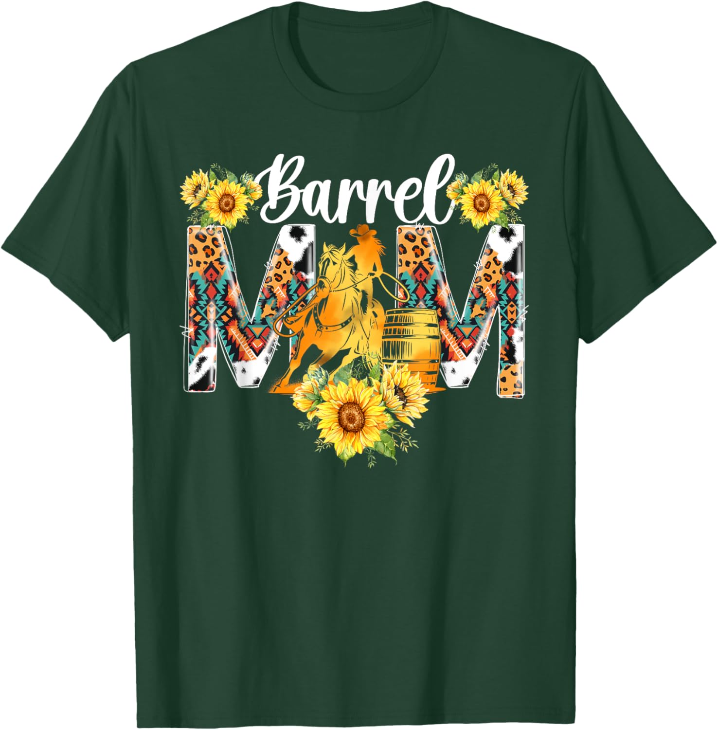 Barrel Racing Mom Of A Barrel Racer Mom Barrel Race Mother T-Shirt - T-Shirt | Forest