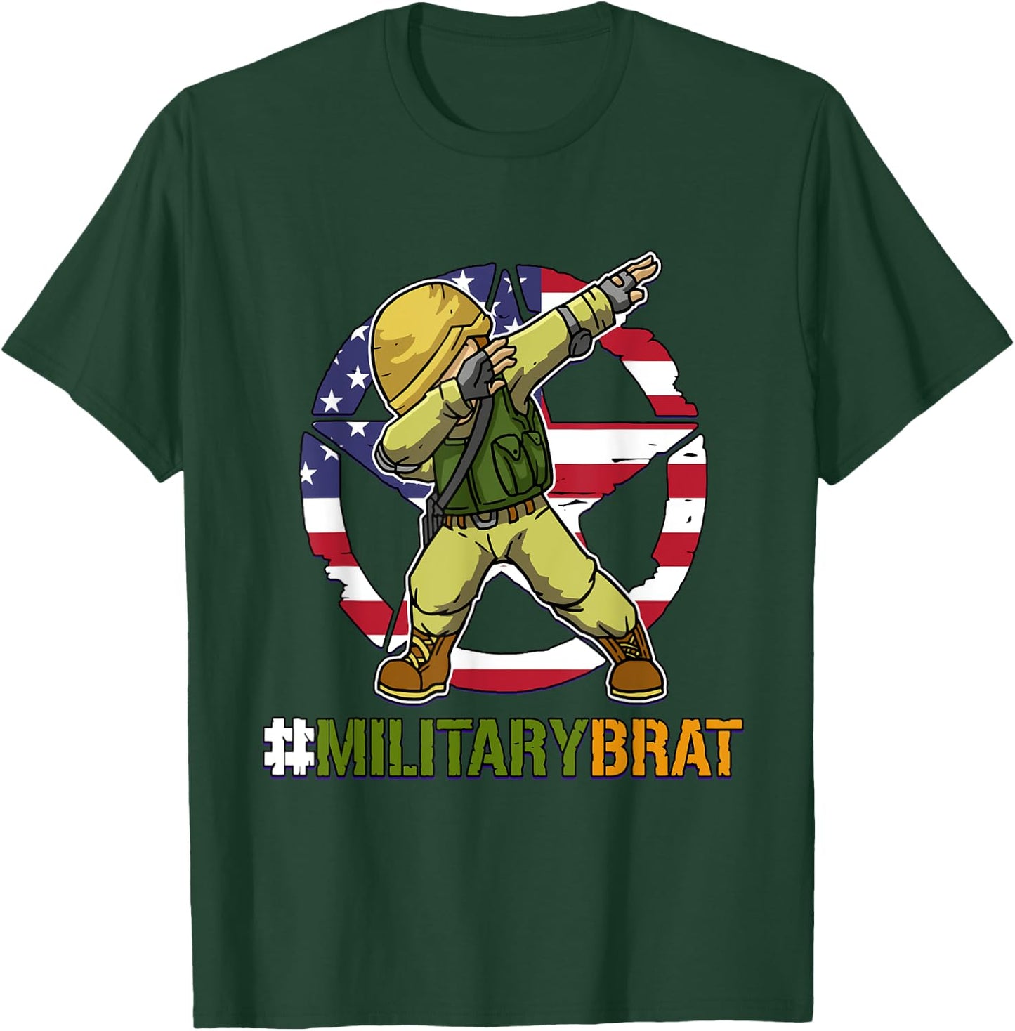 Purple Up Military Brat Dabbing Boys Military Child Month T-Shirt - T-Shirt | Forest