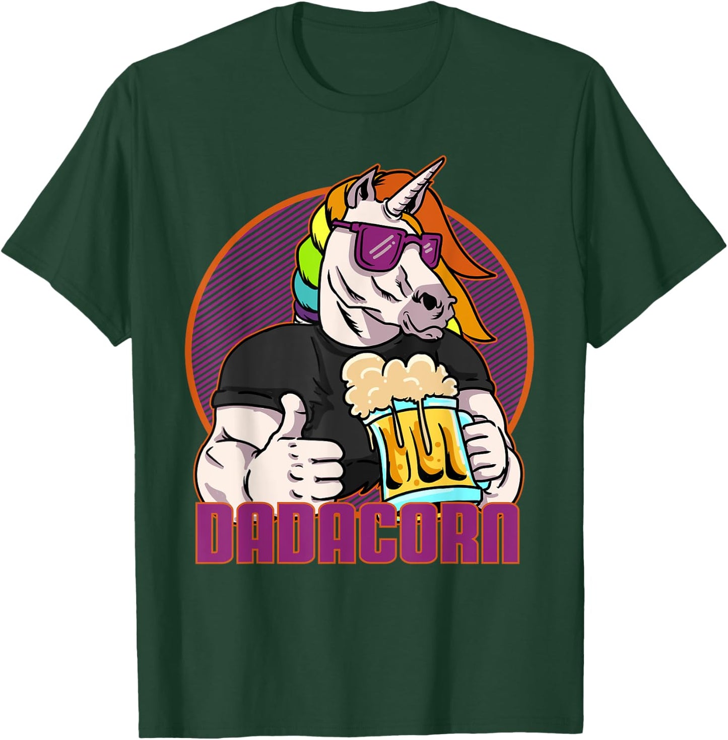 Daddycorn Father & Father's Day Gift Unicorn Dad T-Shirt - T-Shirt | Forest