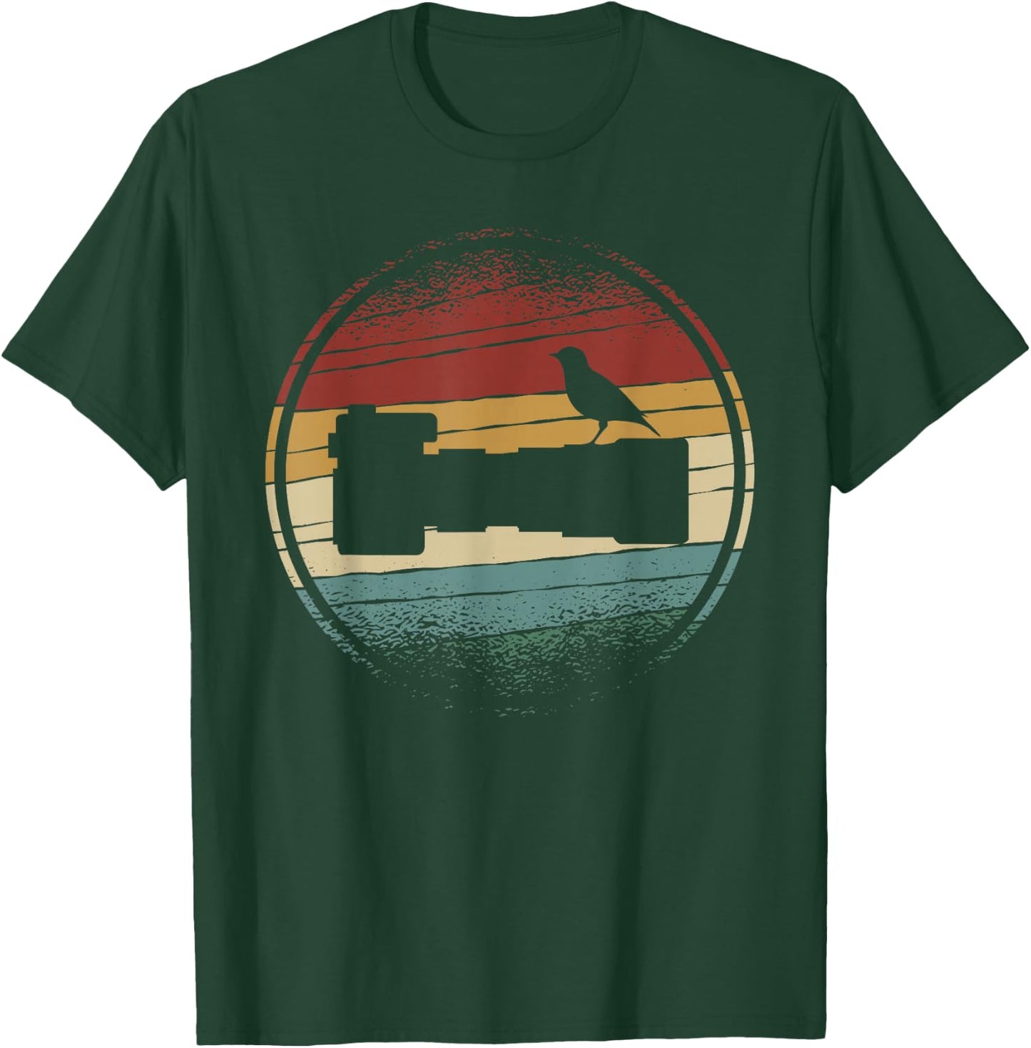 Nature Photography | Long Lens | Bird on Camera Vintage T-Shirt - T-Shirt | Forest