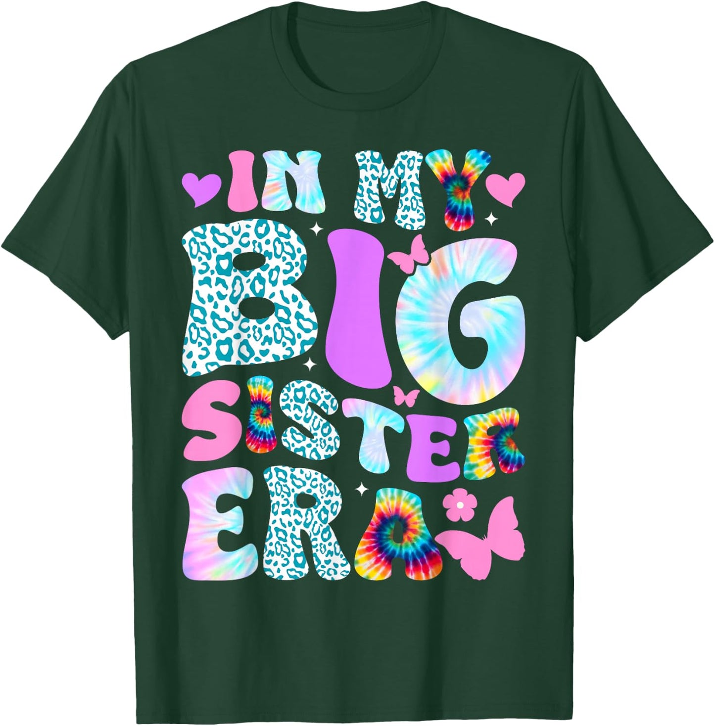 In My Big Sister Era Big Sis Girls Announcement Pregnancy T-Shirt - T-Shirt | Forest