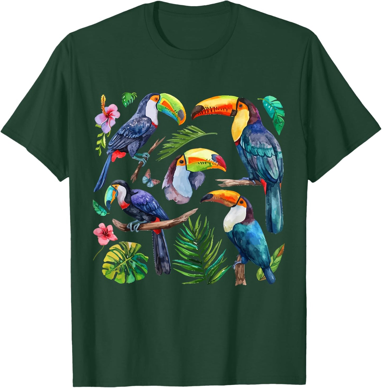 Toucan Watercolour T-Shirt - T-Shirt | Forest
