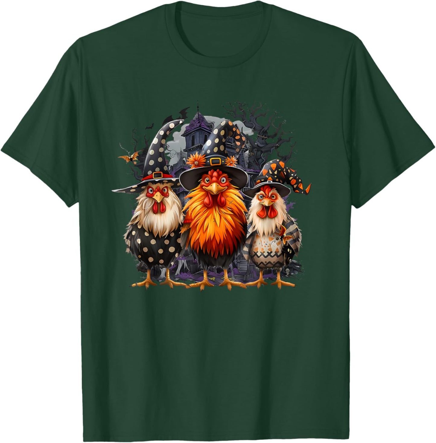 Spooky Witch Chickens T-Shirt - T-Shirt | Forest
