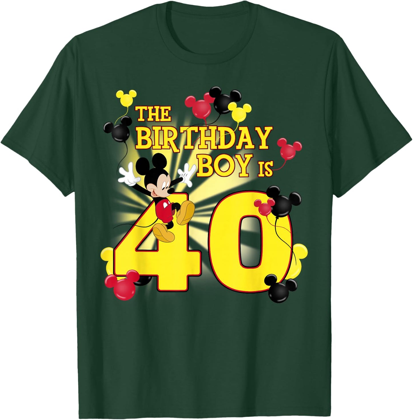 Disney Mickey and Friends Mickey 40th Birthday Boy T-Shirt - T-Shirt | Forest