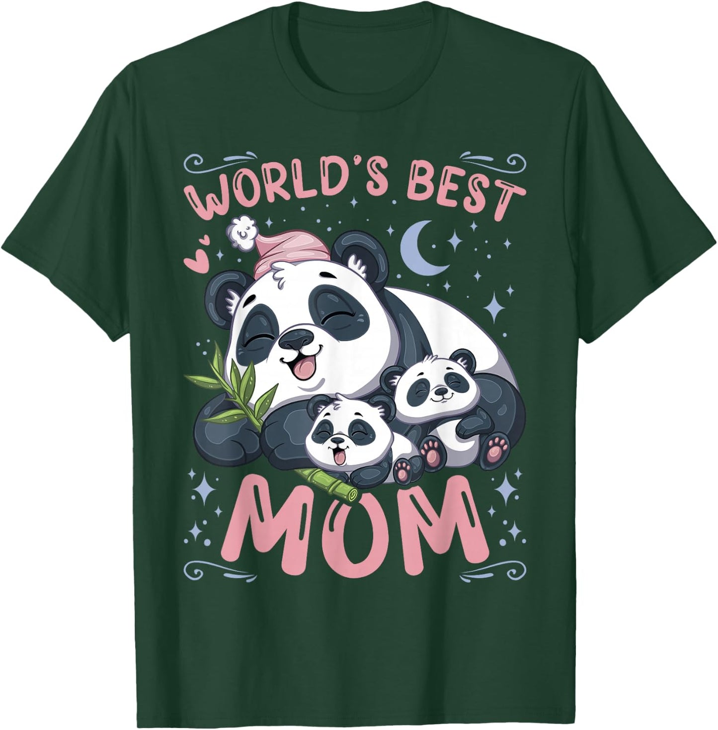 Best Mom Panda Bear with Puppys Mother's Day T-Shirt - T-Shirt | Forest