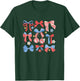 Coquette Red White & Blue Patriotic Bows Retro July 4th T-Shirt - T-Shirt | Forest