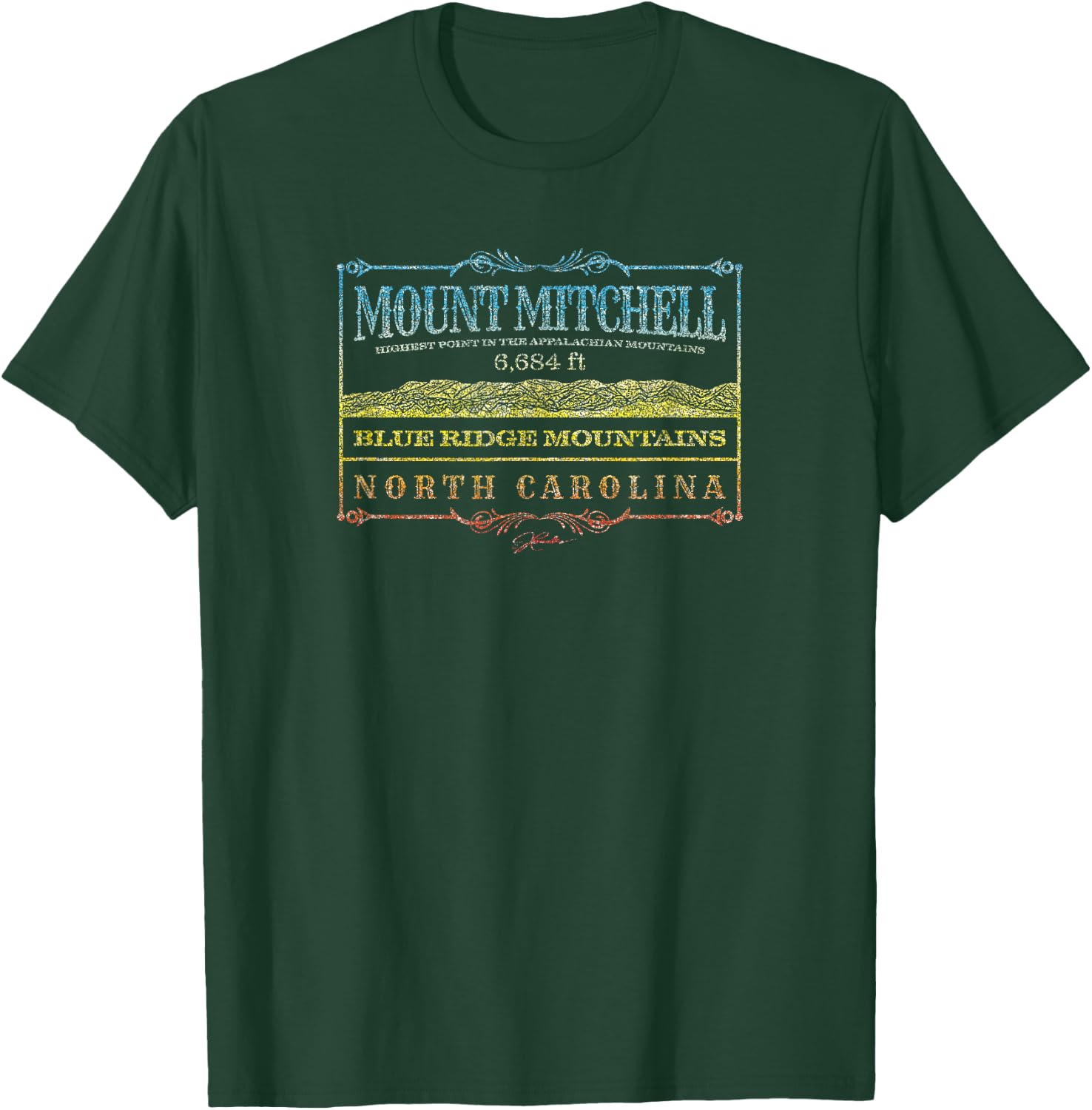 JCombs: Mount Mitchell, NC, Blue Ridge Mountains T-Shirt - T-Shirt | Forest