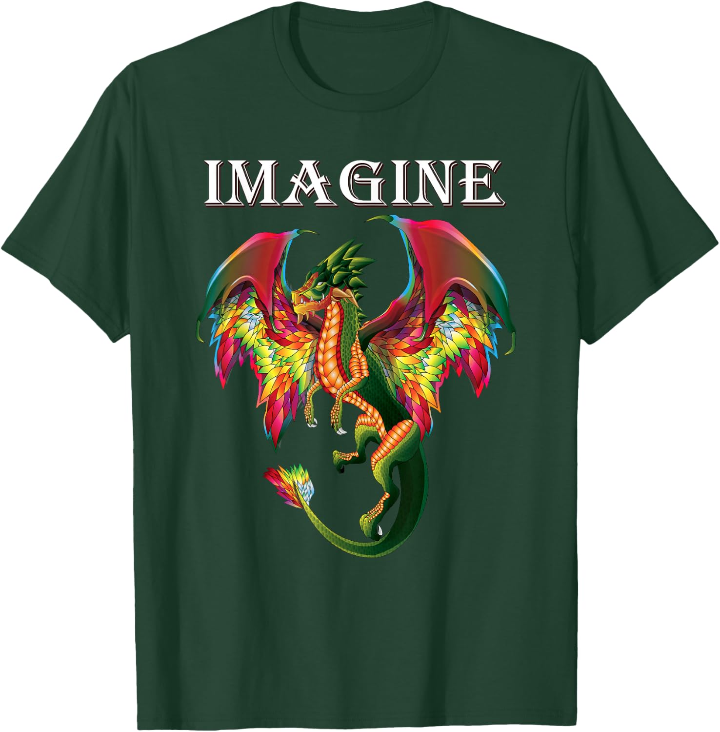 Imagine Being A Dragon Breathing Fire Magical Wings Boys Men T-Shirt - T-Shirt | Forest
