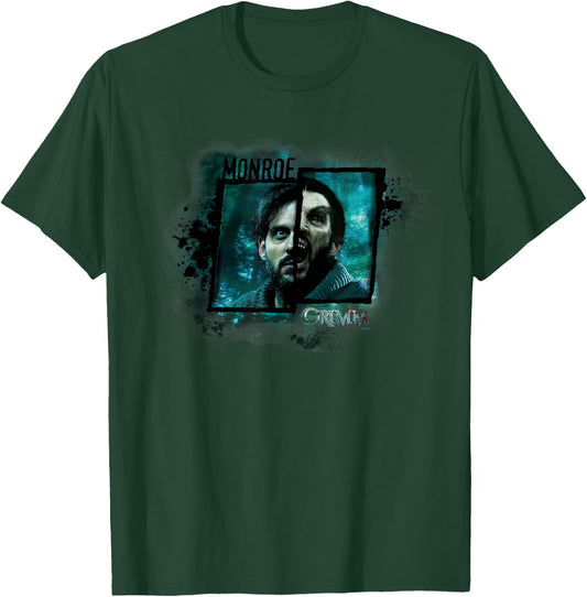 NBC Grimm Monroe Wesen - Black, -Adults, Small, , Short Sleeve, Modern, Casual, Movie, Halloween, Christmas T-Shirt - T-Shirt | Forest