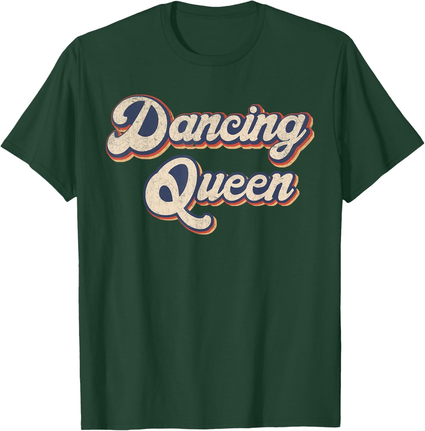 Dancing Queen Retro Dance Mom Vintage Dancing 70s T-Shirt - T-Shirt | Forest