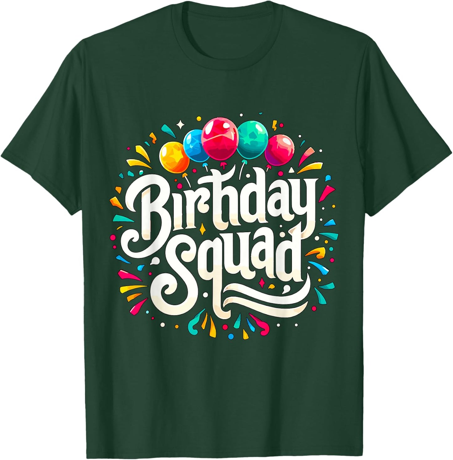 Birthday Squad Birthday Crew Party T-Shirt - T-Shirt | Forest