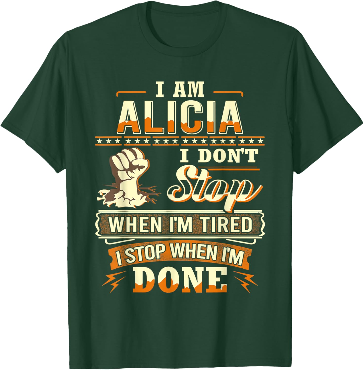 I am Alicia Shirt Personalized Alicia First Name T-Shirt - T-Shirt | Forest