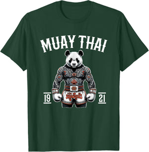 Muay Thai panda - Kickboxing and panda Thai Boxing T-Shirt - T-Shirt | Forest