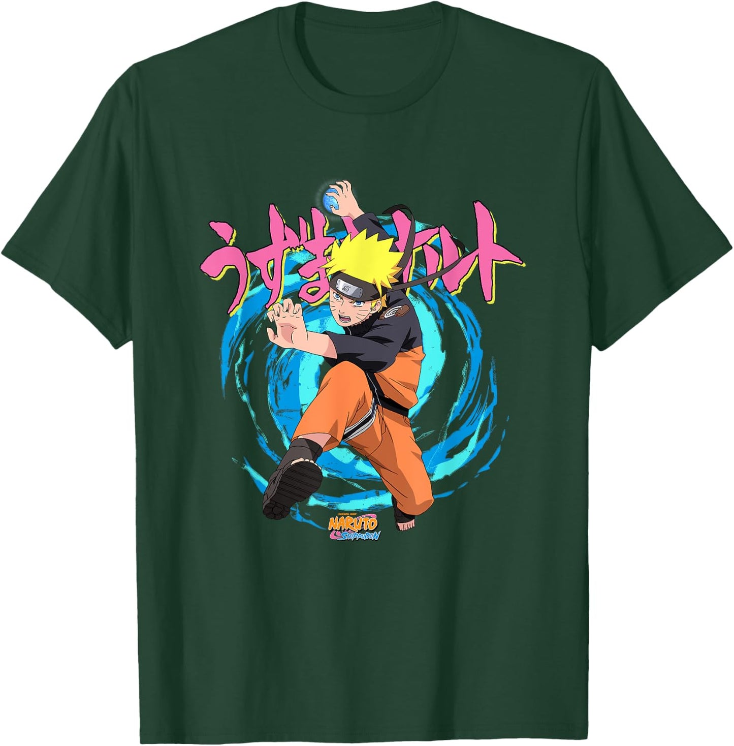Naruto Shippuden Rasengan Jutsu Swirls Anime T-Shirt - T-Shirt | Forest