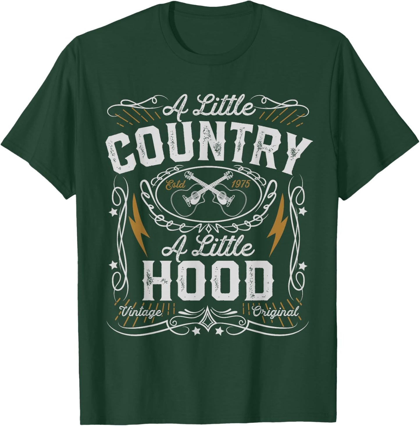 A Little Country A Little Hood Hip Hop Rap Music Gift T-Shirt - T-Shirt | Forest