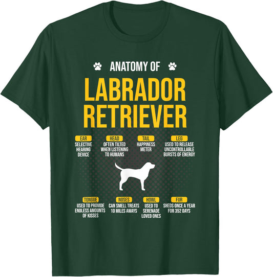 Anatomy Of Labrador Retriever Dog Lover T-Shirt - T-Shirt | Forest