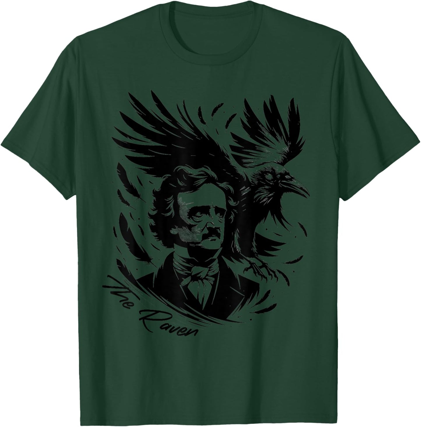 Gothic Edgar Allan Poe Dark Academia Literature Poet T-Shirt - T-Shirt | Forest