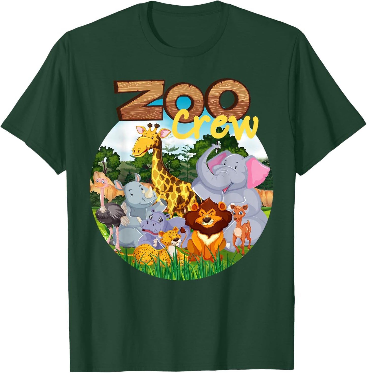 Zoo Crew Cute Zoo Group - Family Trip for Kids or Adults T-Shirt - T-Shirt | Forest