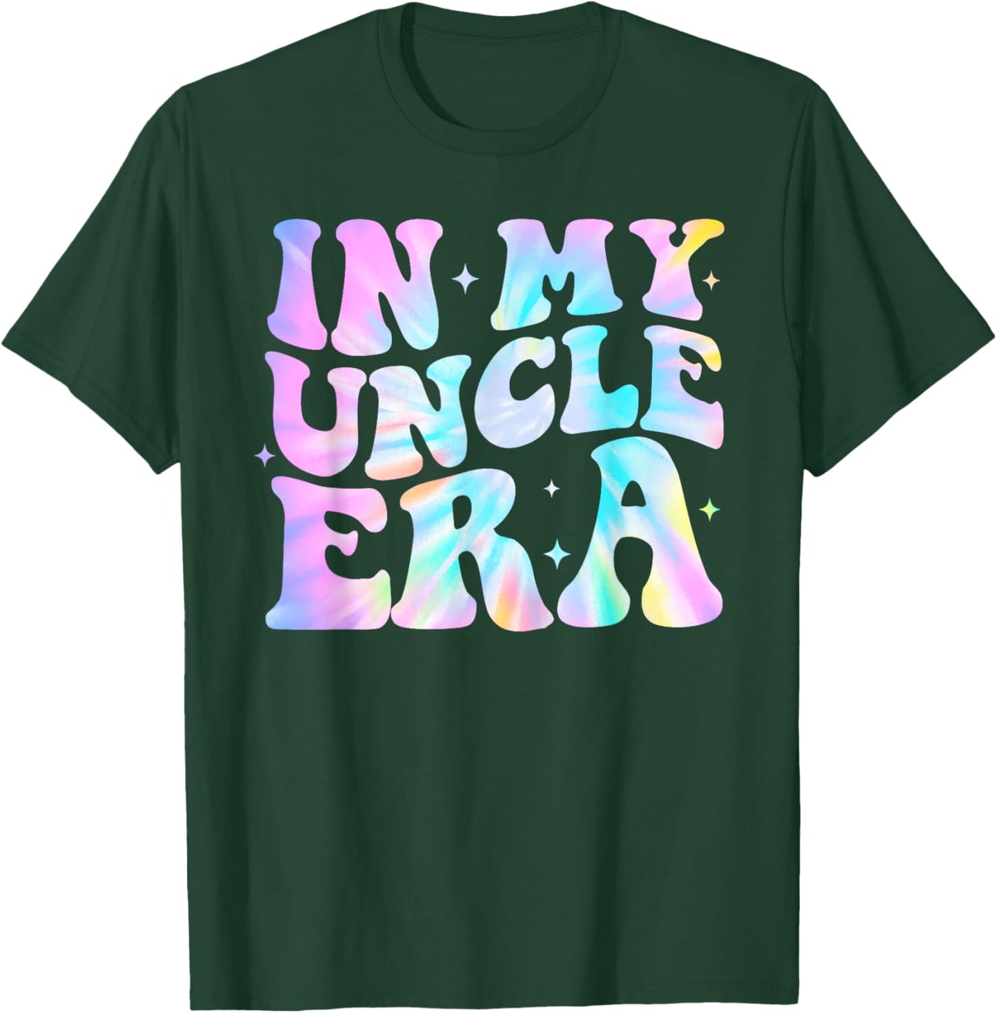 Funny In My Uncle Era Lover Tie Dye Retro Uncle Fathers Day T-Shirt - T-Shirt | Forest