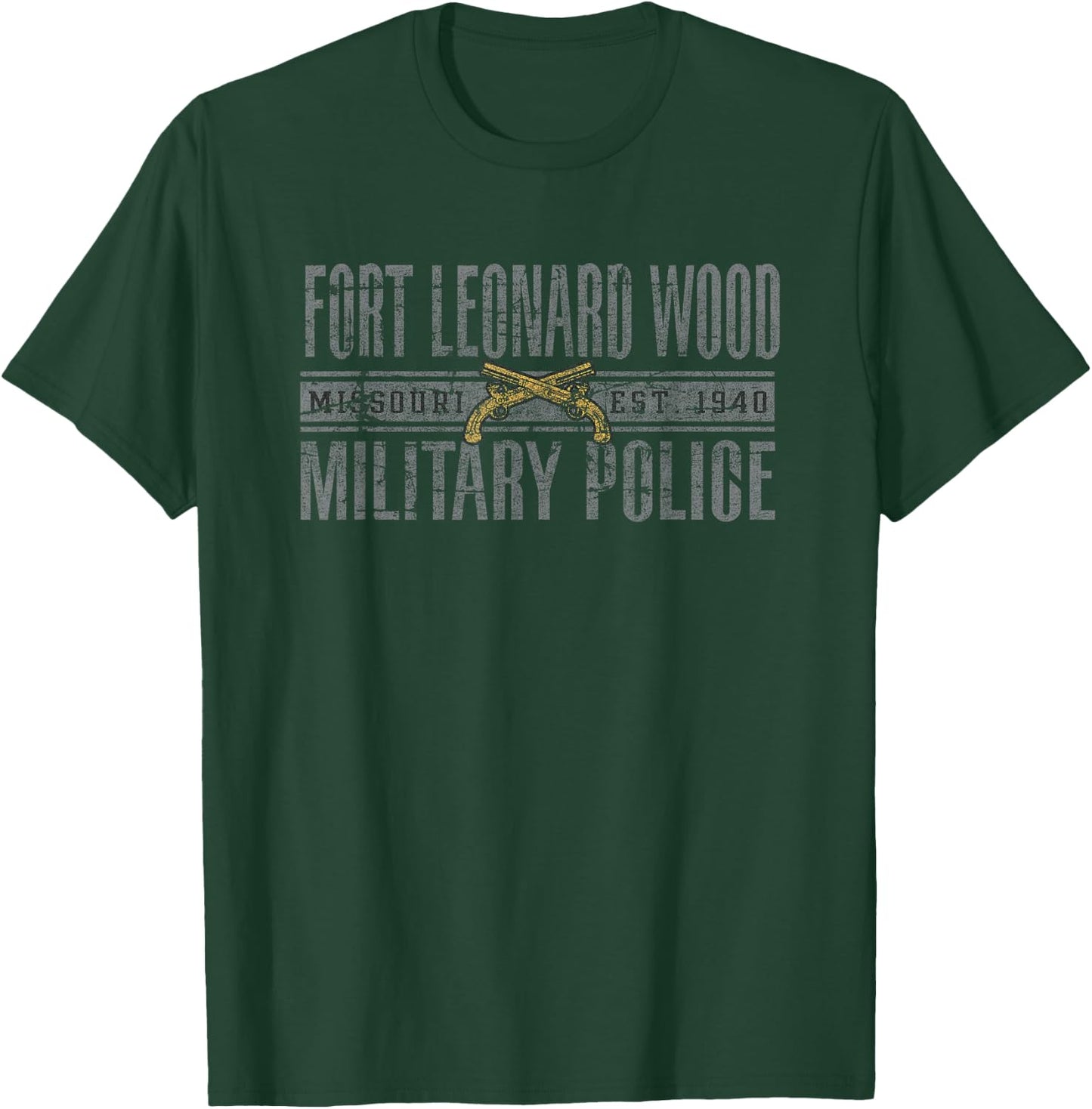 Fort Leonard Wood Military Police United States Army Black T-Shirt - T-Shirt | Forest