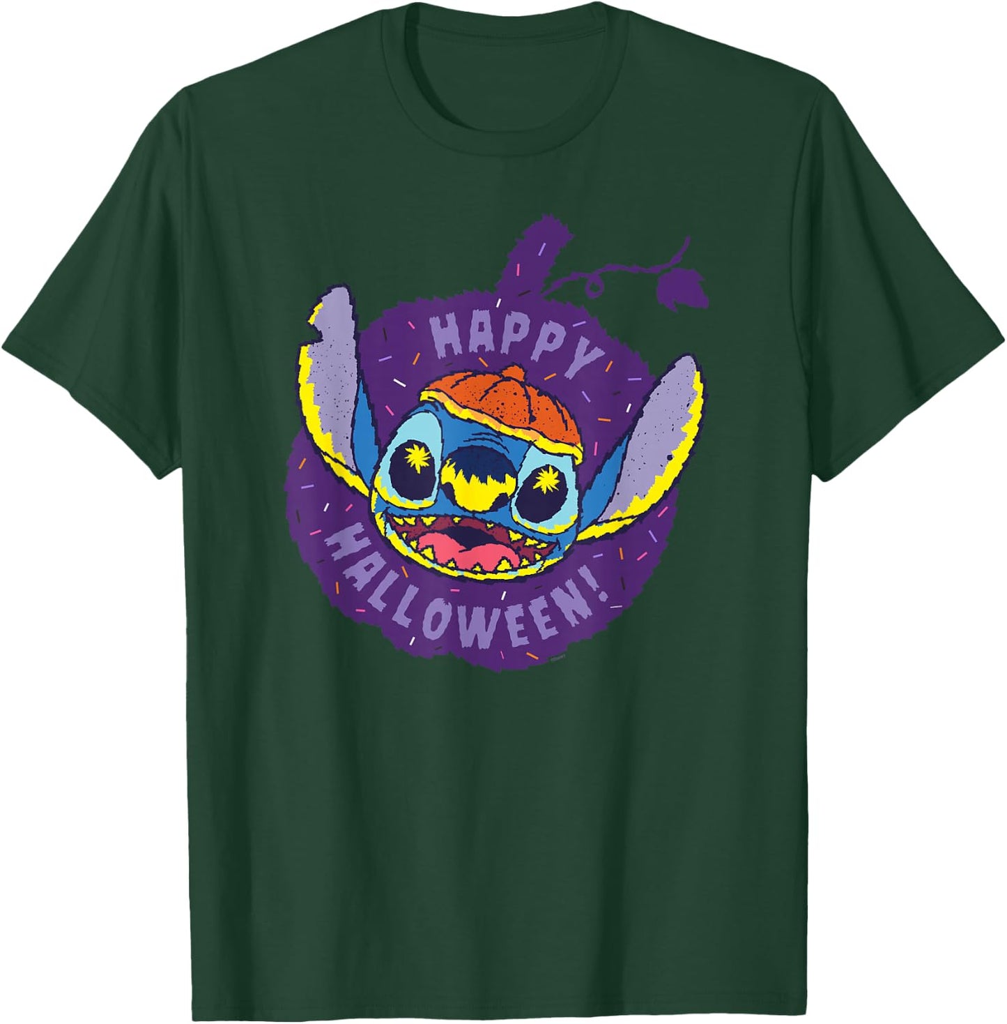 Disney Lilo & Stitch Jack-o’-Lantern Pumpkin Happy Halloween T-Shirt - T-Shirt | Forest