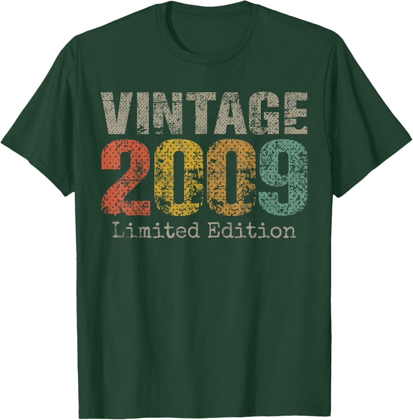 Vintage 2009 Limited Edition 16th Birthday Gifts 16 Year Old T-Shirt - T-Shirt | Forest