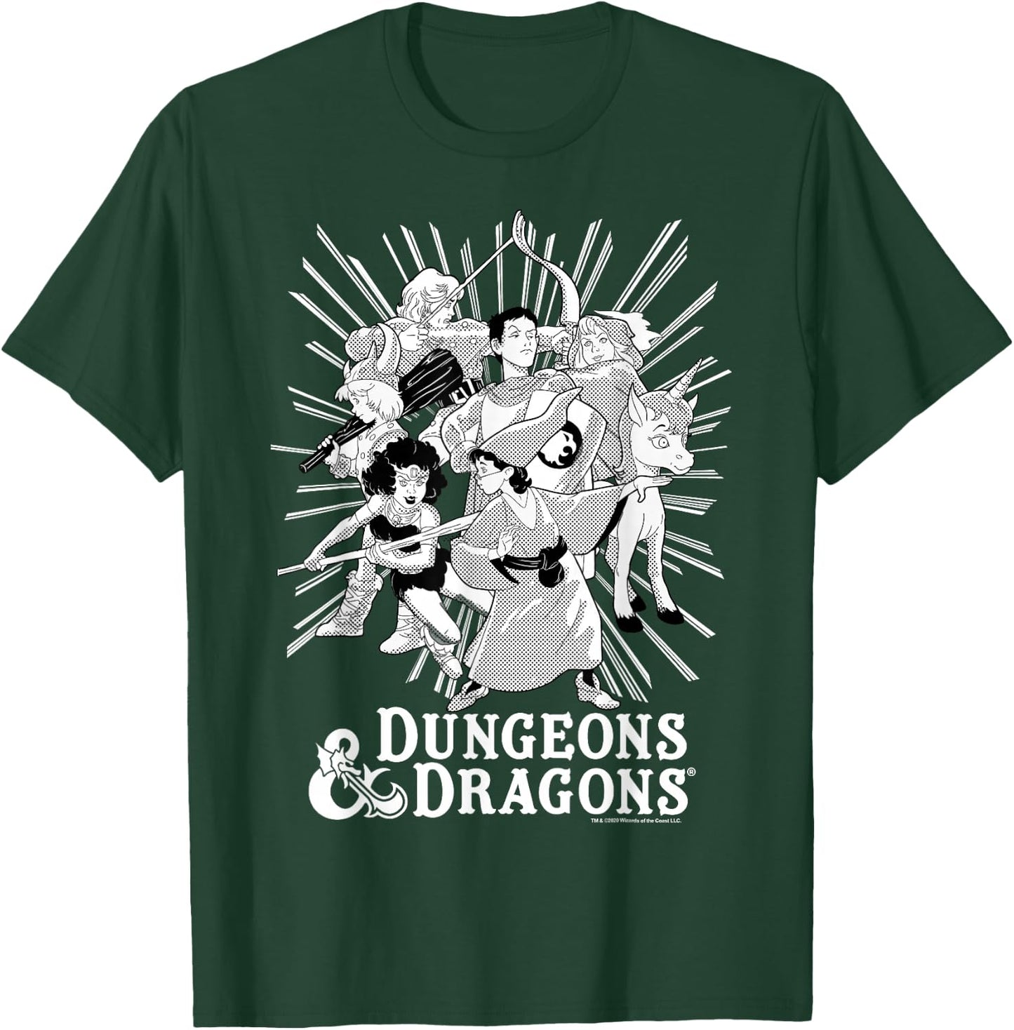 Dungeons & Dragons Group Shot Ray Portrait T-Shirt - T-Shirt | Forest