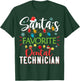 Santa's Favorite Dental Technician Light Santa Hat Christmas T-Shirt - T-Shirt | Forest