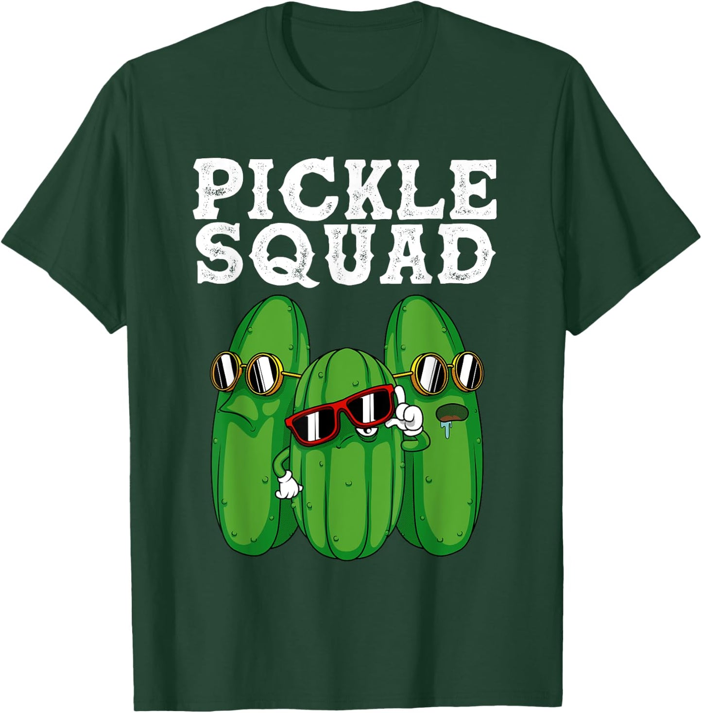 Funny Pickle Squad Novelty Gift Men Kids Big Dill Gang Lover T-Shirt - T-Shirt | Forest