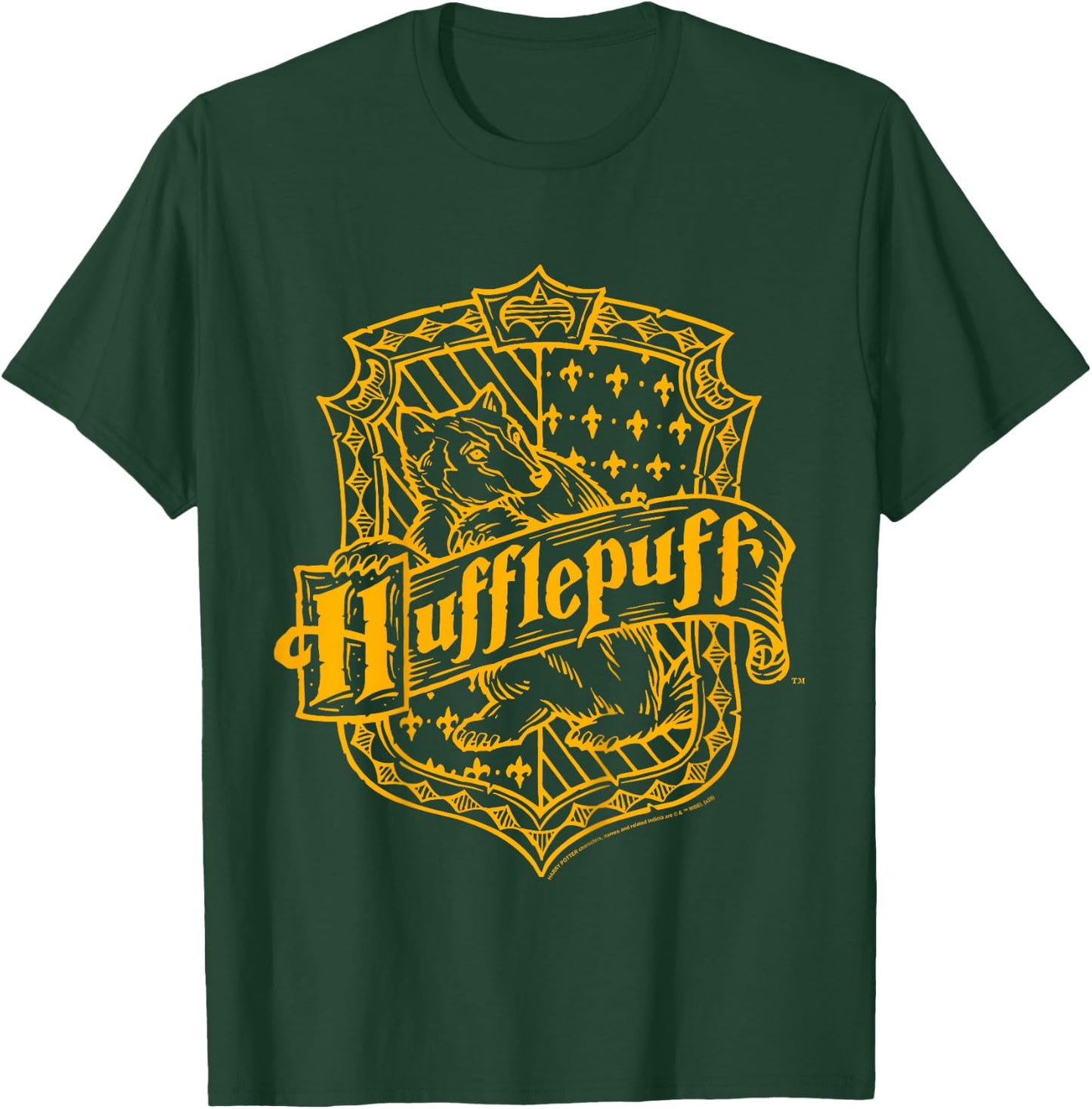 Kids Harry Potter Hufflepuff Detailed Crest T-Shirt - T-Shirt | Forest