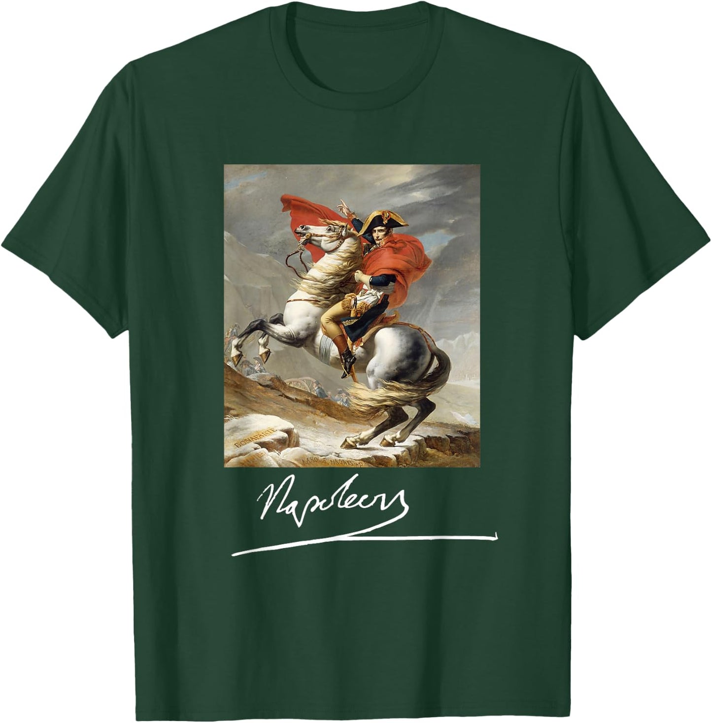 Napoleon Bonaparte Jacques-Louis David Neoclassicism Art T-Shirt - T-Shirt | Forest