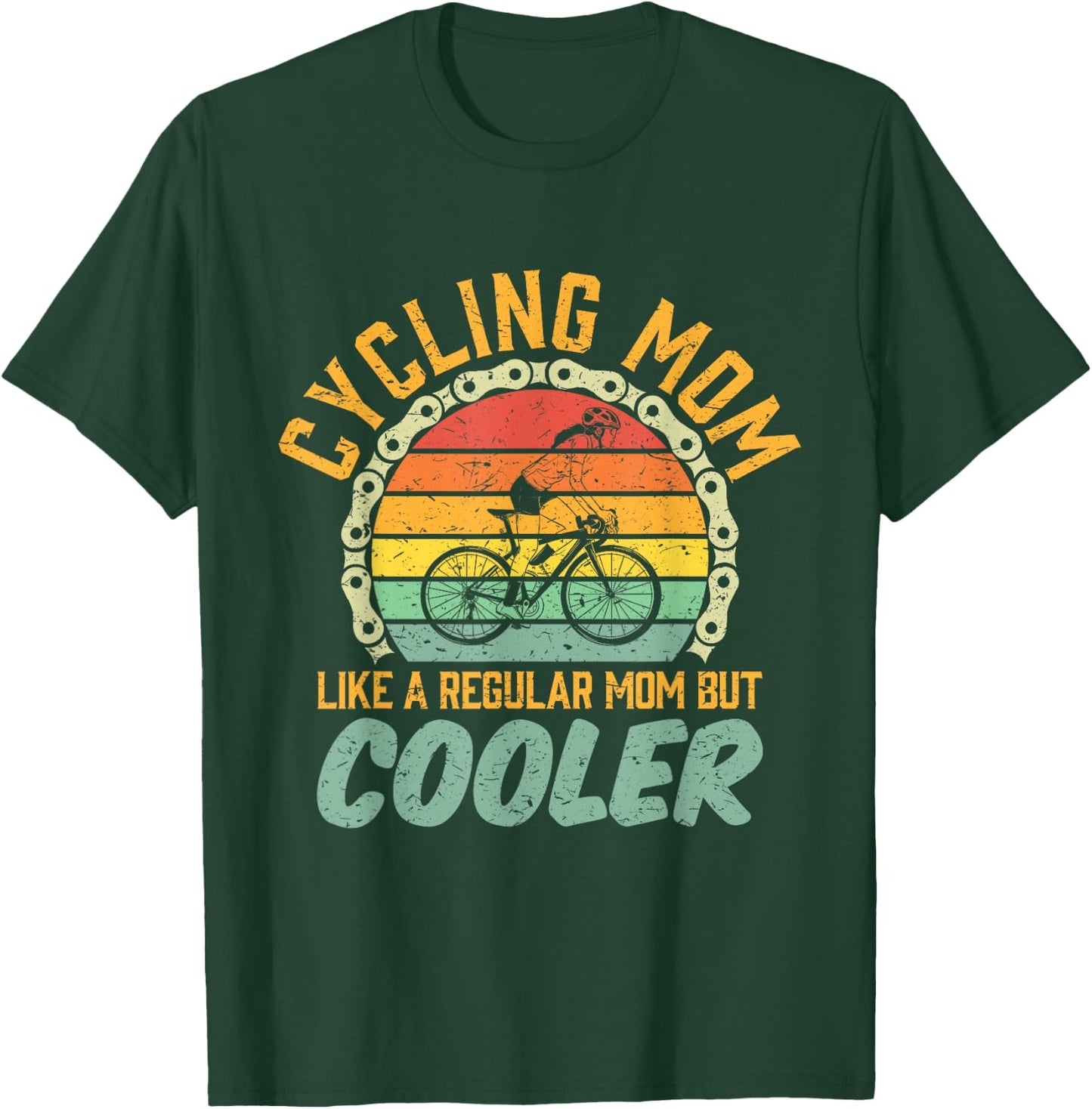 Road Bike Cycling Cyclist Bicycle Birthday Gift Mom Wife T-Shirt - T-Shirt | Forest