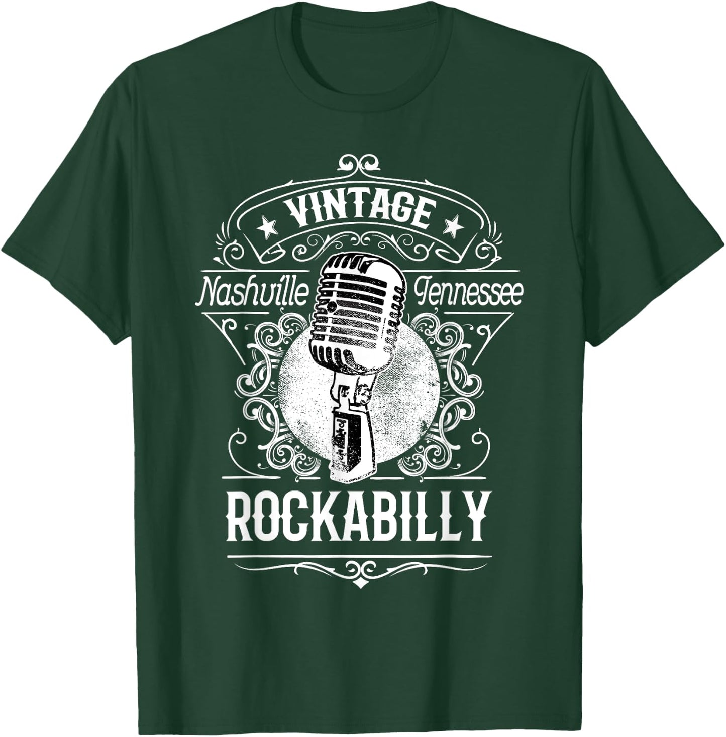 Rockabilly Greaser Vintage Nashville Retro Tennessee T-Shirt - T-Shirt | Forest