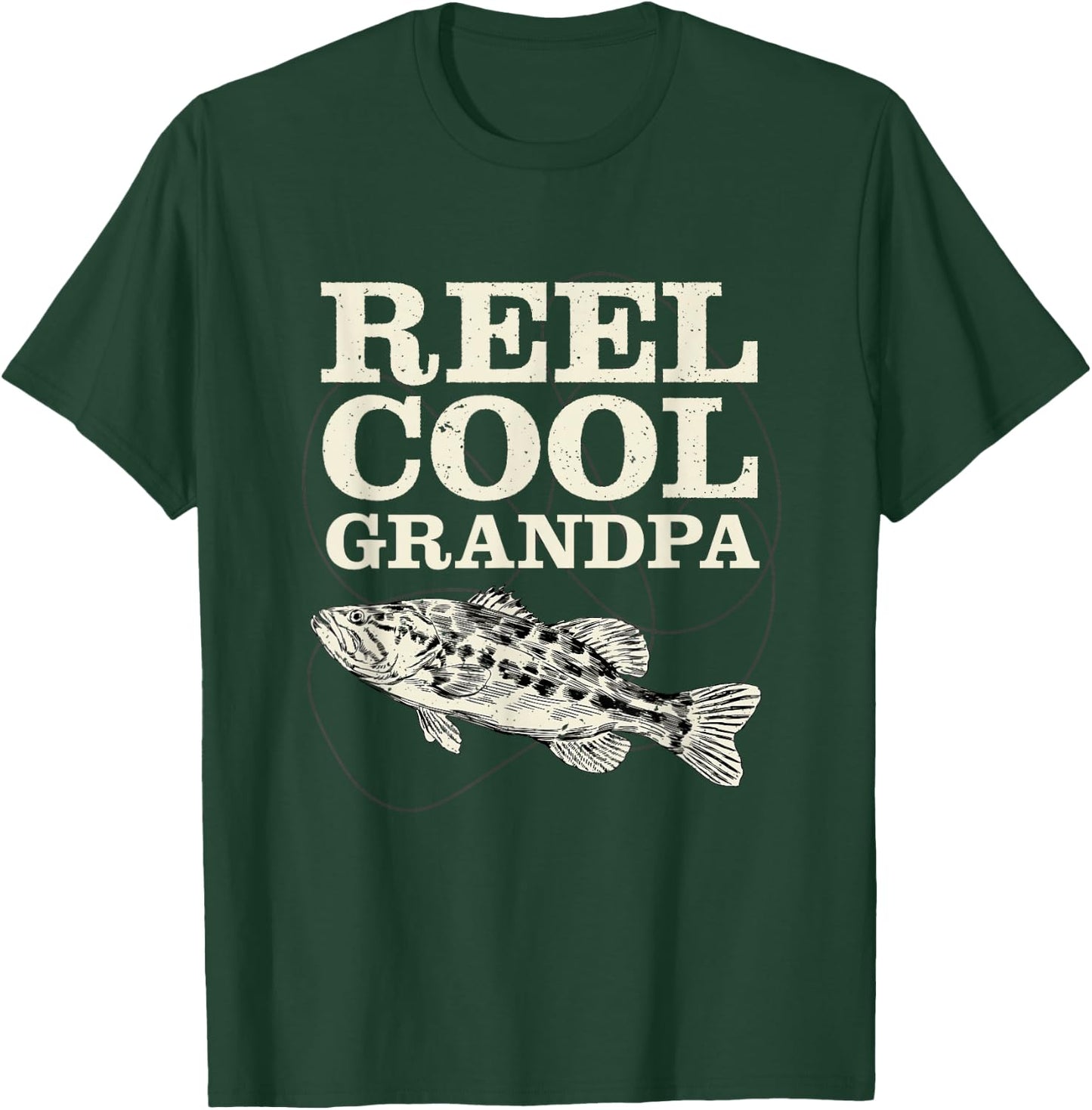 Reel Cool Grandpa Fishing Fathers Day T-Shirt - T-Shirt | Forest