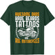 Tattooed Dad Motorcycle Funny Tattoo T-Shirt - T-Shirt | Forest