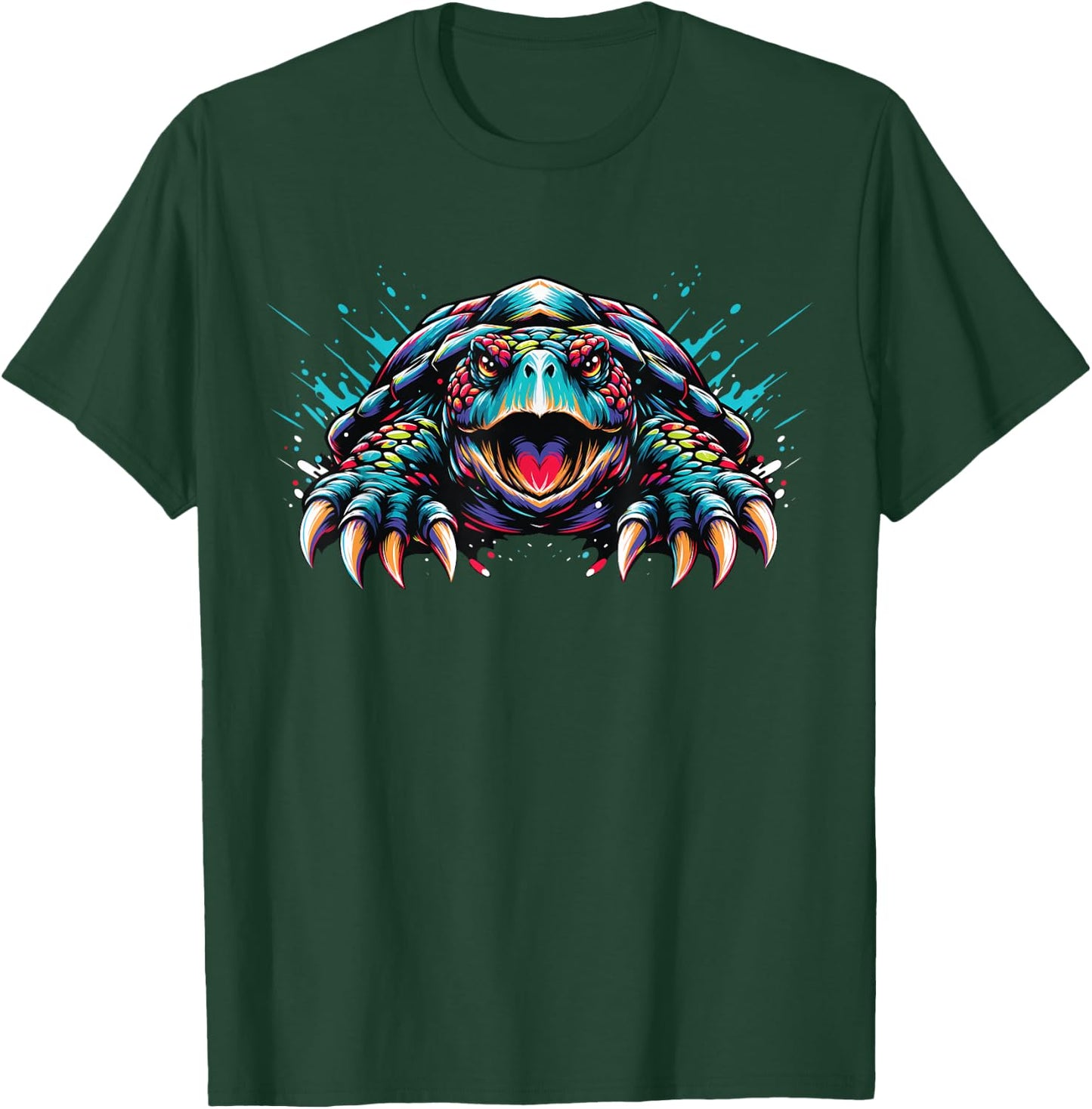 Snapping Turtle Splash Art, Snapping Turtle T-Shirt - T-Shirt | Forest