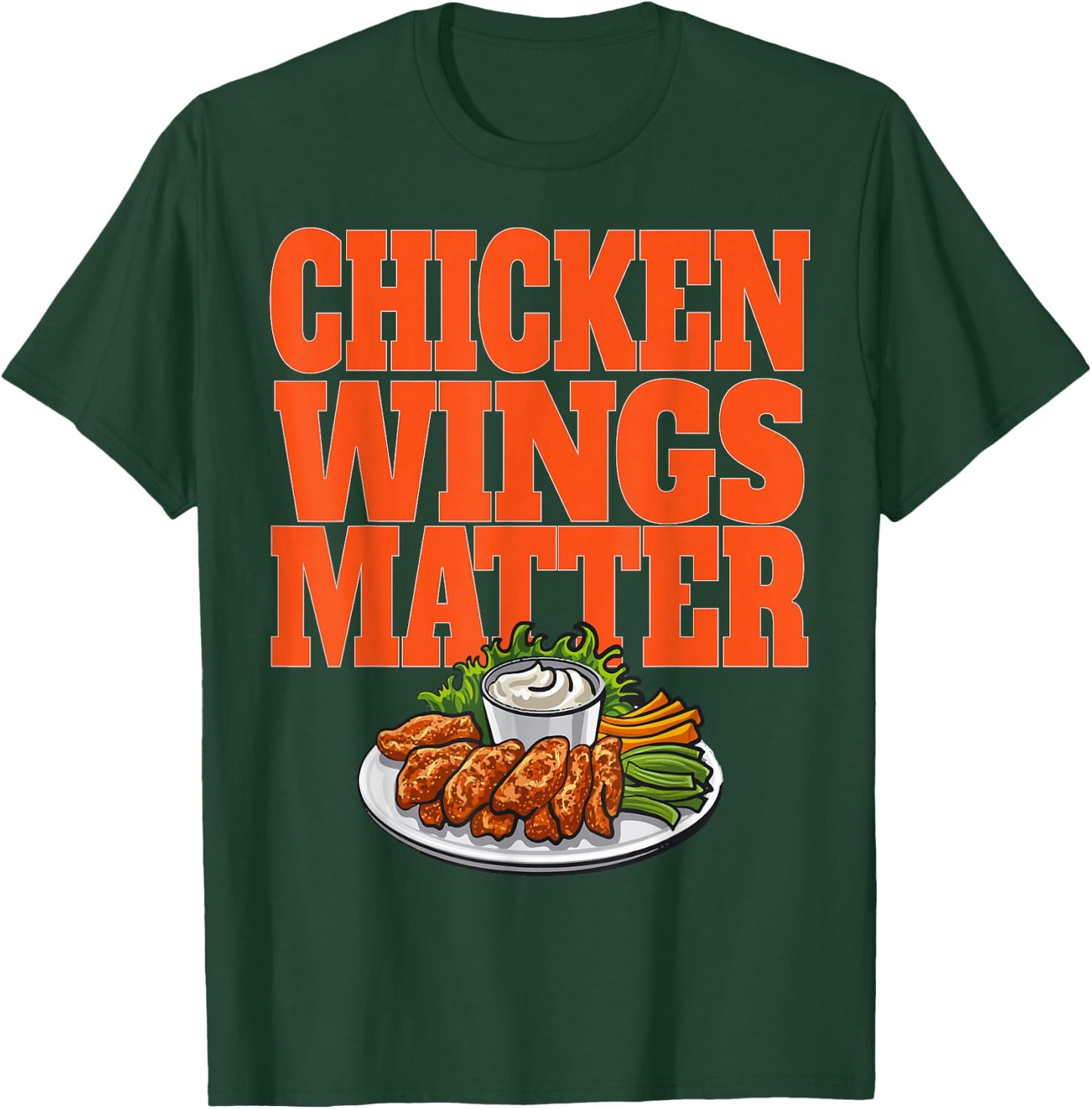 Anti Cuomo Chicken Wings Matter Buffalo Wings Football T-Shirt - T-Shirt | Forest