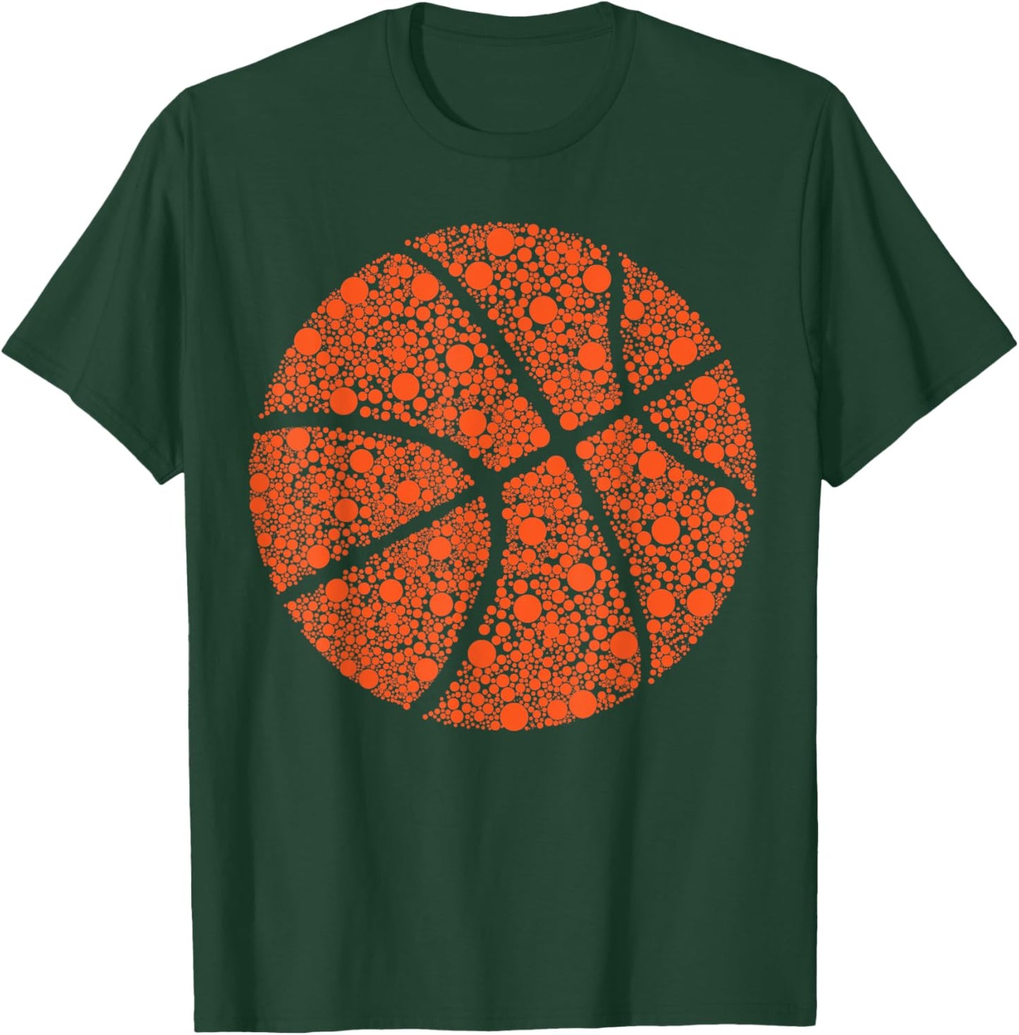 Cute Polka Dot Day Basketball Sports Boys Girls Teacher T-Shirt - T-Shirt | Forest