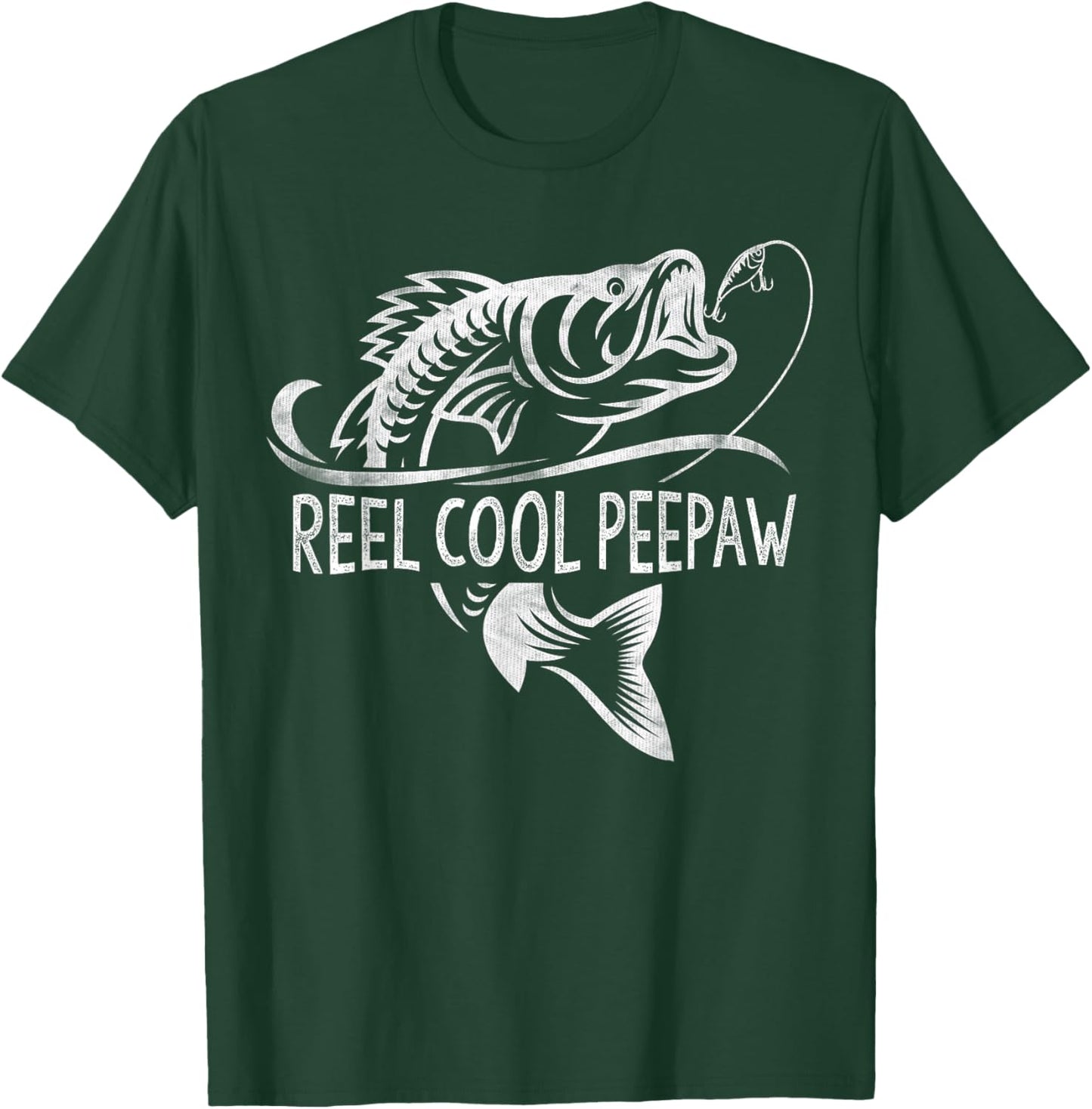 Reel Cool Peepaw Fishing Gifts Peepaw Father's Day T-Shirt - T-Shirt | Forest