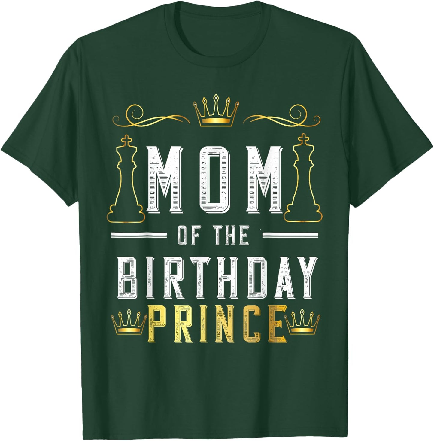 Mom Of The Birthday Prince Boy Bday Party Matching Celebrate T-Shirt - T-Shirt | Forest