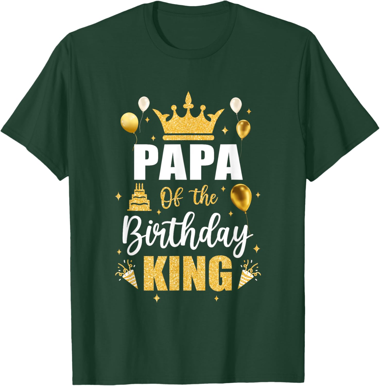 Papa Of The Birthday King Boys Men Bday Party T-Shirt - T-Shirt | Forest