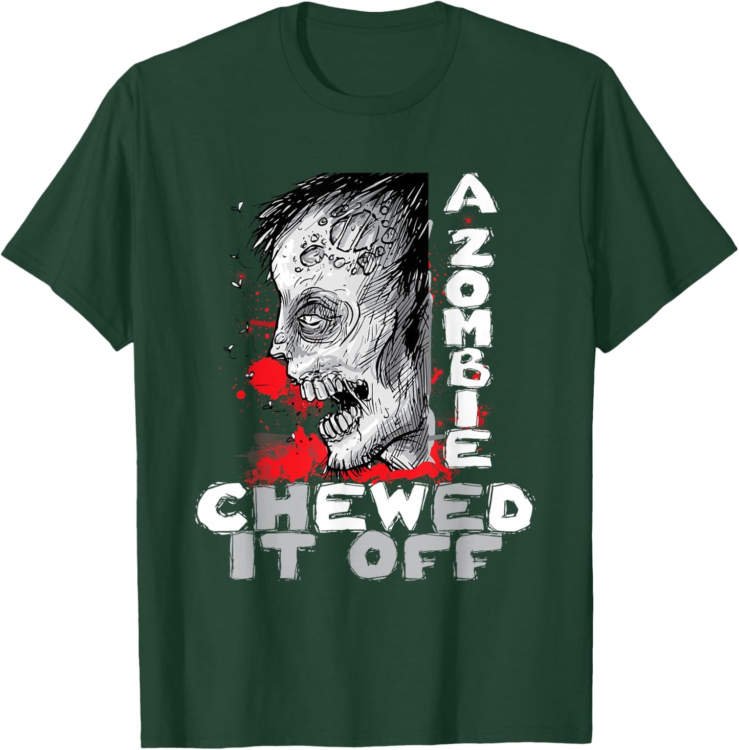 A Zombie Chewed It Off - Handicap Leg Amputee Amputation T-Shirt - T-Shirt | Forest