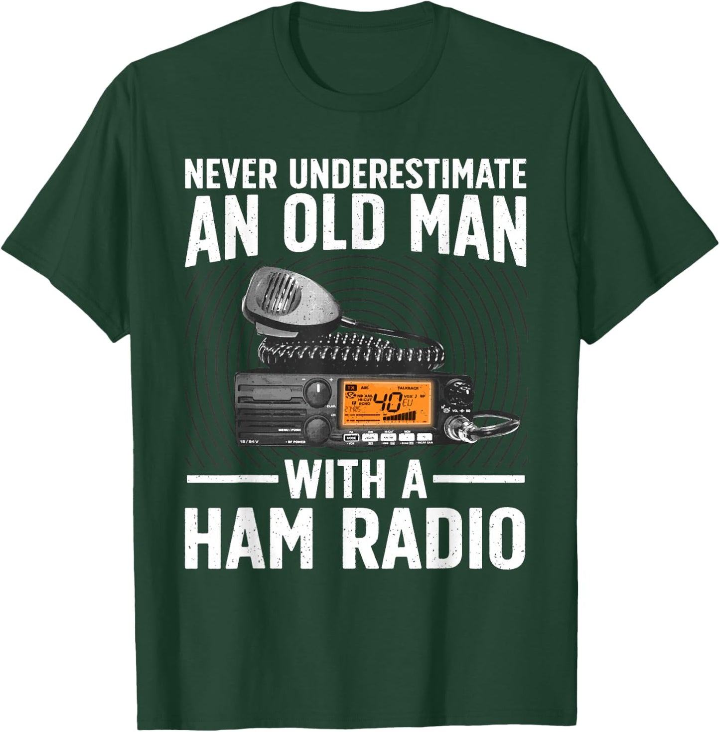 Ham Radio Art for Grandpa Men Amateur Radio Ham Operator T-Shirt - T-Shirt | Forest